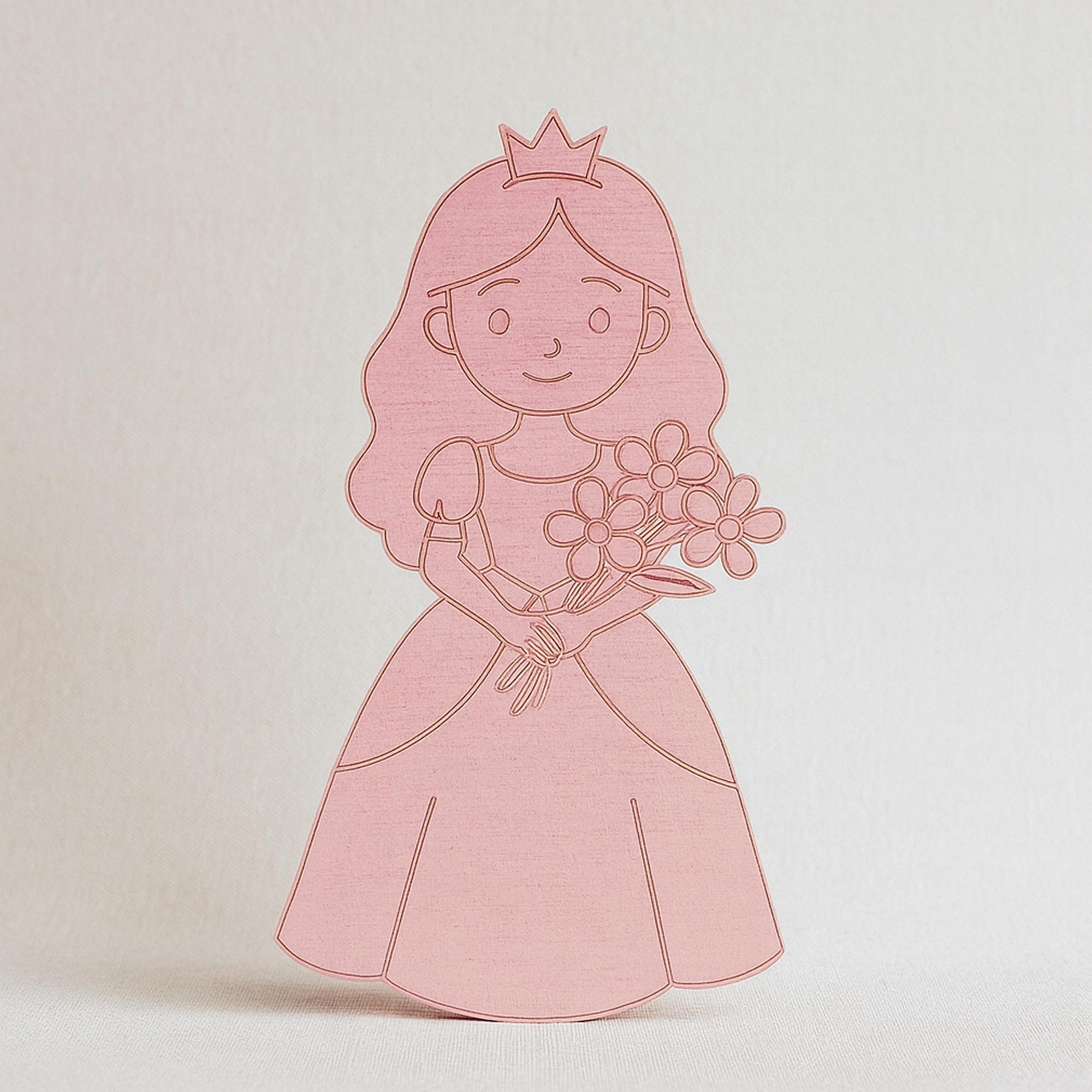 Puidust printsess seinakaunistus lastetoas